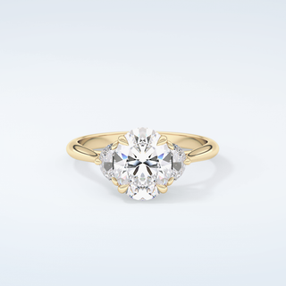 2.0 CT Oval Cut Three Stone Moissanite Engagement Ring 1
