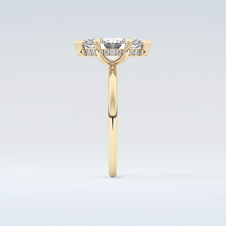 1.5 CT Marquise Cut Hidden Halo Moissanite Engagement Ring 5