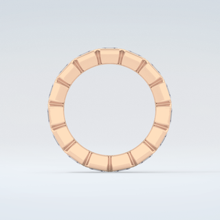 2.25 TCW Asscher Shaped Moissanite Wedding Band 8