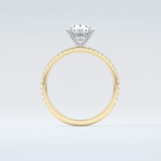 2.0 CT Oval Cut Pave & Hidden Stone Moissanite Engagement Ring 2