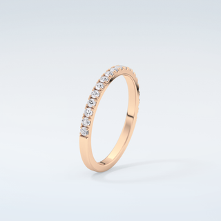 1.1 TCW Round Shaped Moissanite Wedding Band 12