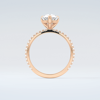 2.0 CT Pear Cut Pave Moissanite Engagement Ring 8