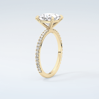 2.0 CT Princess Cut Pave Moissanite Engagement Ring 6