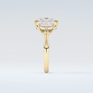 2.0 CT Oval Cut Three Stone Moissanite Engagement Ring 5