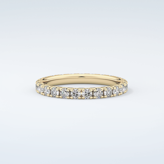 0.84 TCW Round Shaped Moissanite Wedding Band 4