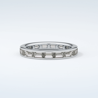 1.87 TCW Baguette Shaped Moissanite Wedding Band 13