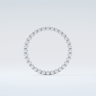 0.7 TCW Round Shaped Moissanite Wedding Band 14