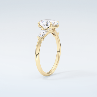 2.0 CT Oval Cut Three Stone Moissanite Engagement Ring 6