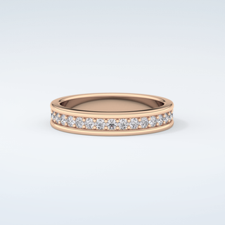 0.7 TCW Round Shaped Moissanite Wedding Band 10