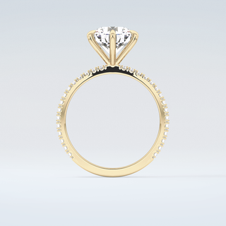 2.0 CT Round Cut Pave Moissanite Engagement Ring 2