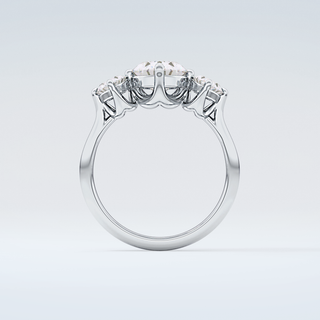 2.0 CT Oval Cut Three Stone Moissanite Engagement Ring 14