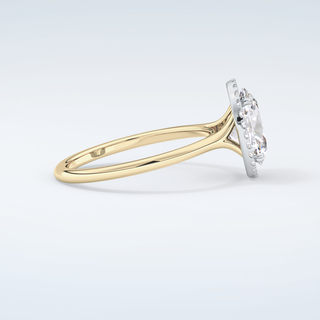 2.0 CT Oval Cut Halo Moissanite Engagement Ring 4