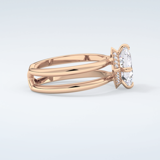 2.0 CT Princess Cut Double Shank Style Moissanite Engagement Ring 10