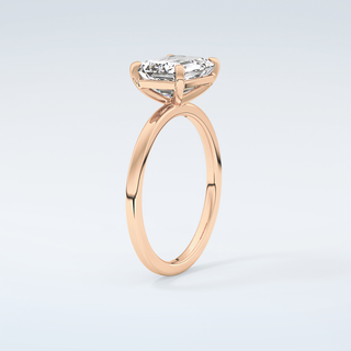 2.0 CT Emerald Cut Solitaire Moissanite Engagement Ring 12