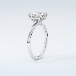 2.0 CT Emerald Cut Solitaire Moissanite Engagement Ring 18