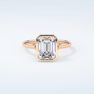 2.0 CT Emerald Cut Solitaire Moissanite Engagement Ring 7