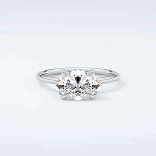 2.0 CT Oval Cut Solitaire Moissanite Engagement Ring 13
