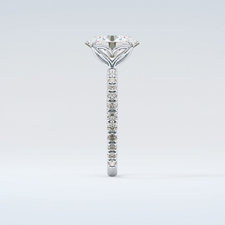 1.5 CT Oval Cut Pave Moissanite Engagement Ring 17