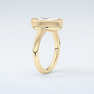 2.0 CT Emerald Cut Solitaire Bezel Moissanite Engagement Ring 6