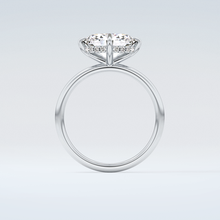 2.0 CT East West Oval Cut Hidden Halo Moissanite Engagement Ring 14