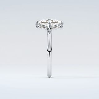 2.0 CT  Princess Cut Hidden Halo Moissanite Engagement Ring 17