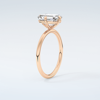 2.0 CT Emerald Cut Solitaire Moissanite Engagement Ring 12