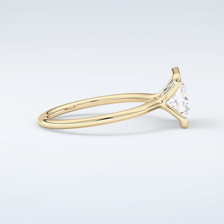 2.0 CT Princess Cut Half Bezel Moissanite Engagement Ring 4