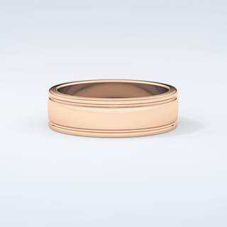 Classic Textured Shank Wedding Band 9