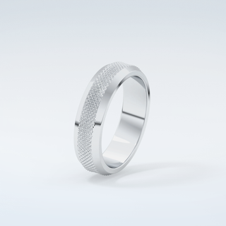 Textured Moissanite Wedding Band 18