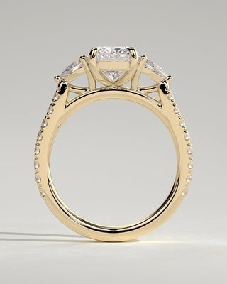 Round Halo, Pave & Split Shank Engagement Ring – 1.93 CT Lab Grown Diamond