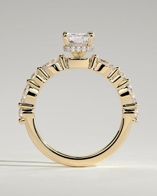 Round Halo, Pave & Split Shank Engagement Ring – 1.93 CT Lab Grown Diamond