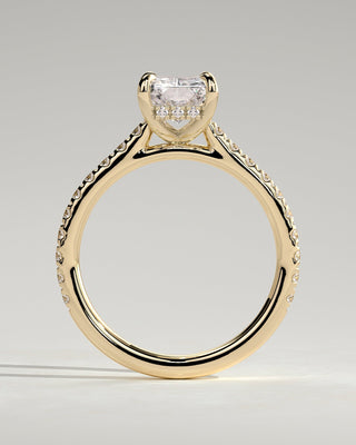 Round Halo, Pave & Split Shank Engagement Ring – 1.93 CT Lab Grown Diamond