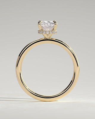 Round Halo, Pave & Split Shank Engagement Ring – 1.93 CT Lab Grown Diamond