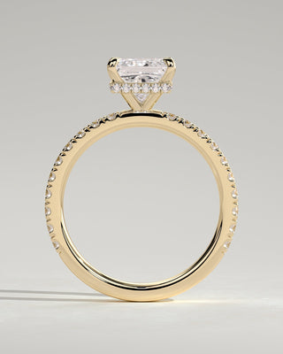 Round Halo, Pave & Split Shank Engagement Ring – 1.93 CT Lab Grown Diamond