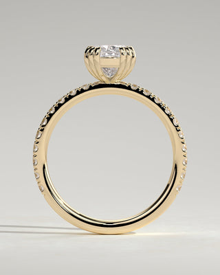 Round Halo, Pave & Split Shank Engagement Ring – 1.93 CT Lab Grown Diamond