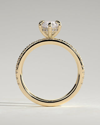 Round Halo, Pave & Split Shank Engagement Ring – 1.93 CT Lab Grown Diamond
