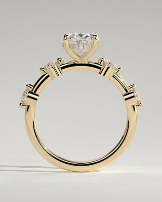 Round Halo, Pave & Split Shank Engagement Ring – 1.93 CT Lab Grown Diamond