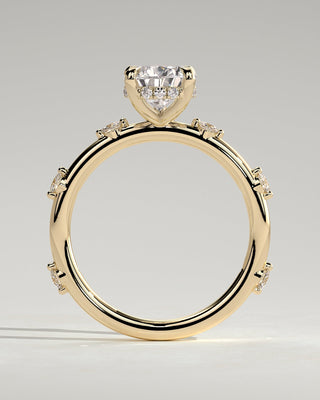 Round Halo, Pave & Split Shank Engagement Ring – 1.93 CT Lab Grown Diamond