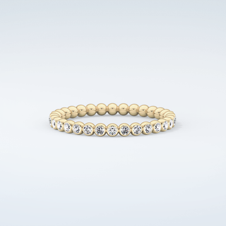 0.7 TCW Round Shaped Moissanite Wedding Band 4