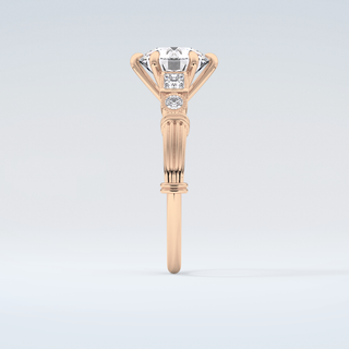 2.0 CT Round Cut Cluster Style Moissanite Engagement Ring 11