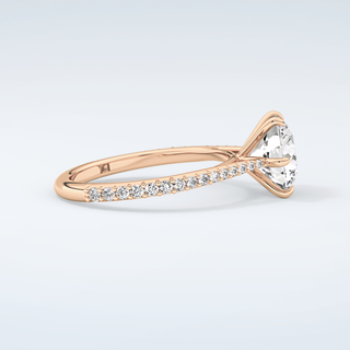 2.0 CT Round Cut Pave Moissanite Engagement Ring 10