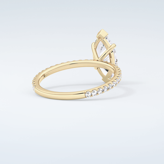 1.5 CT Marquise Cut Pave Moissanite Engagement Ring 3