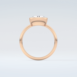 1.5 CT Round Cut Bezel Style Moissanite Engagement Ring 8