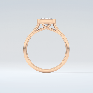 1.5 CT Cushion Cut Bezel Style Moissanite Engagement Ring 8