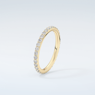 0.74 TCW Round Shaped Moissanite Wedding Band 6