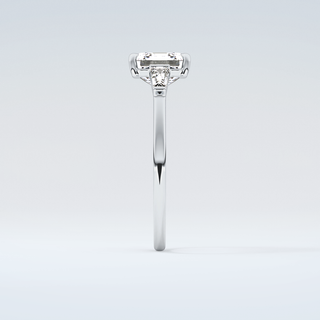 2.0 CT Asscher Cut Three Stone Moissanite Engagement Ring 17