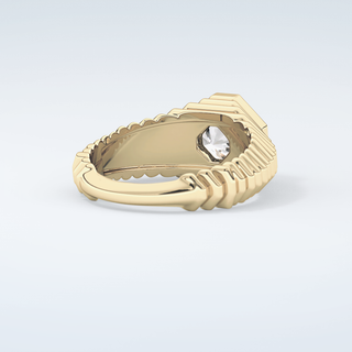 1.5 CT Asscher Cut Solitaire Bezel Moissanite Engagement Ring 3