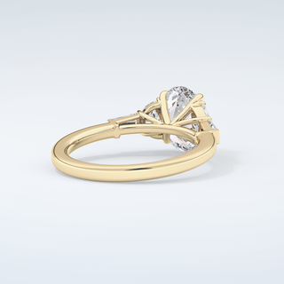 2.0 CT Oval Cut Cluster Style Moissanite Engagement Ring 3