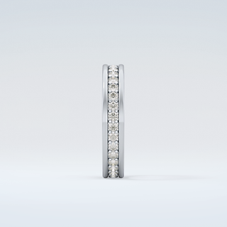 0.7 TCW Round Shaped Moissanite Wedding Band 17