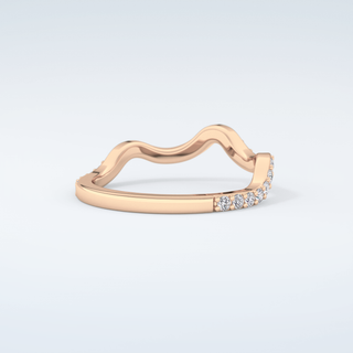 0.58 TCW Round Shaped Moissanite Wedding Band 9